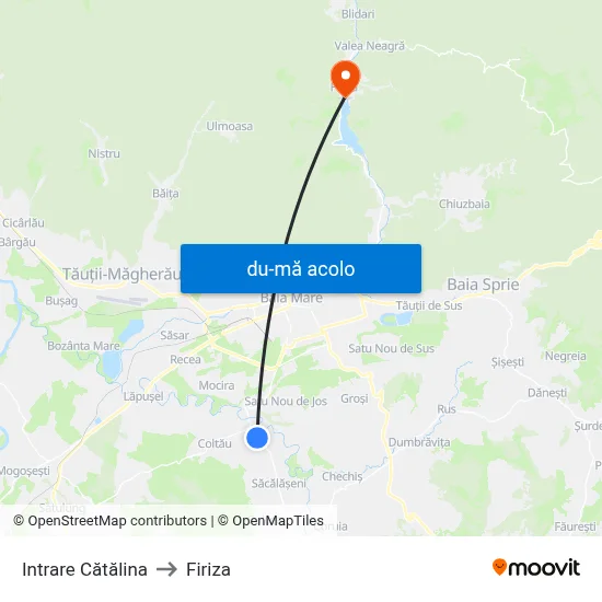 Harta de Intrare Cătălina către Firiza