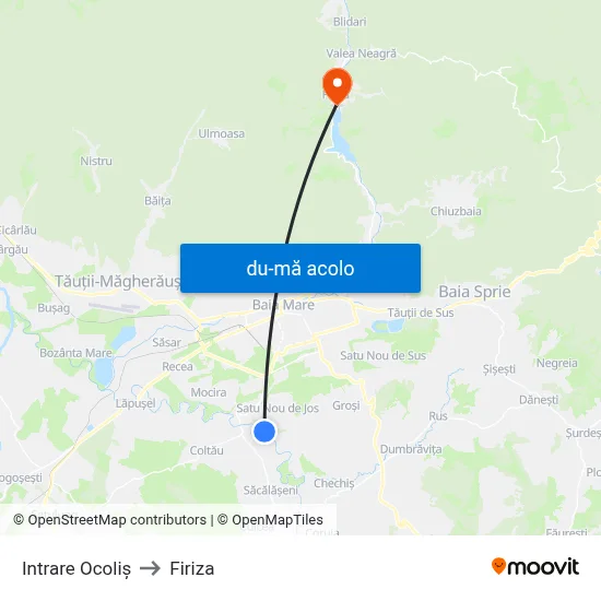 Harta de Intrare Ocoliș către Firiza