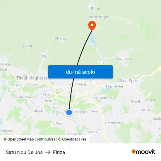 Harta de Satu Nou De Jos către Firiza