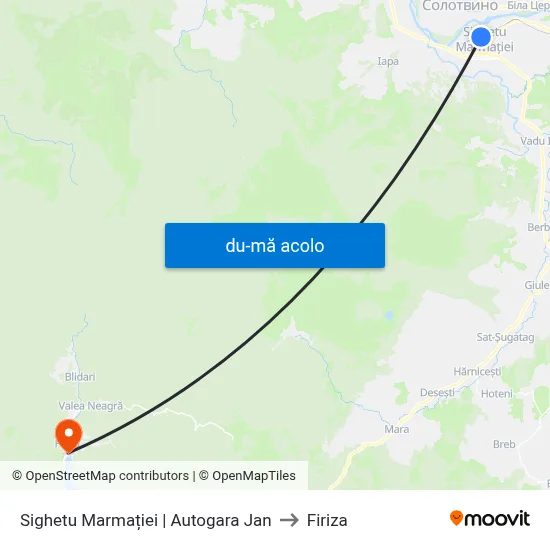 Harta de Sighetu Marmației | Autogara Jan către Firiza