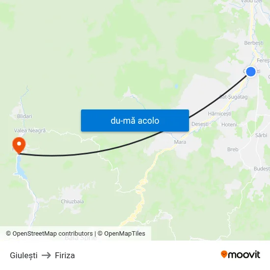Harta de Giulești către Firiza