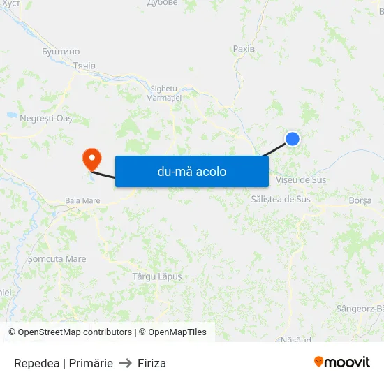 Harta de Repedea | Primărie către Firiza