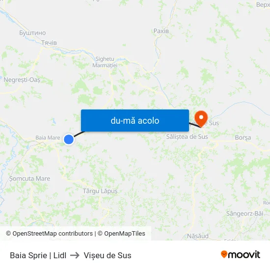 Harta de Baia Sprie | Lidl către Vişeu de Sus