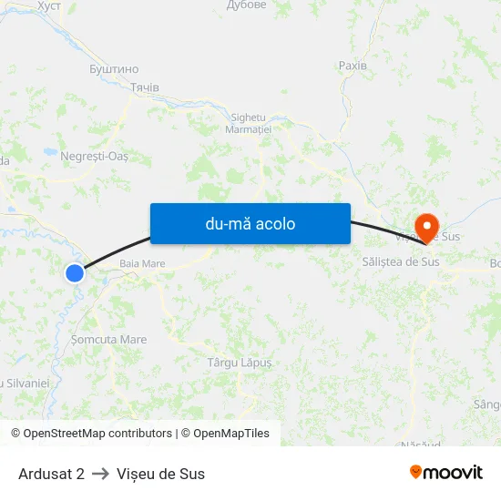 Harta de Ardusat 2 către Vişeu de Sus