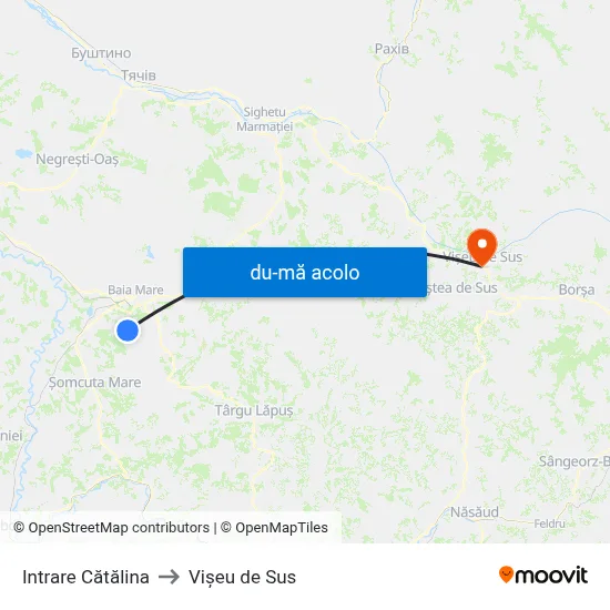 Harta de Intrare Cătălina către Vişeu de Sus