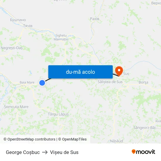 Harta de George Coșbuc către Vișeu de Sus