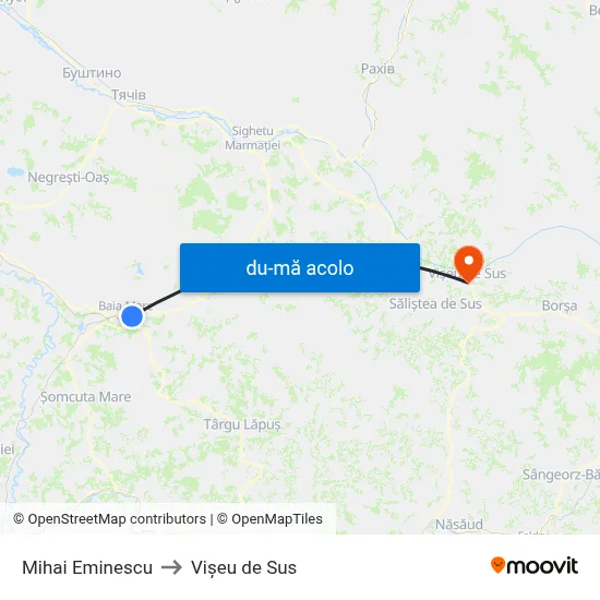 Harta de Mihai Eminescu către Vișeu de Sus