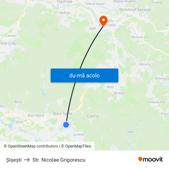 Harta de Șișești către Str. Nicolae Grigorescu