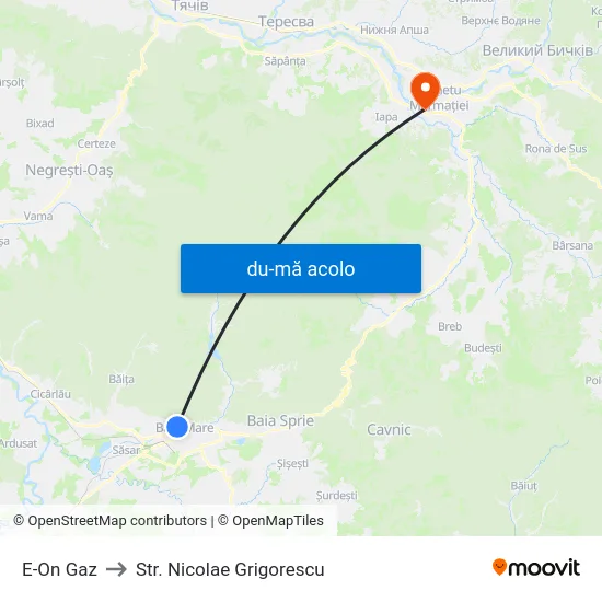 Harta de E-On Gaz către Str. Nicolae Grigorescu