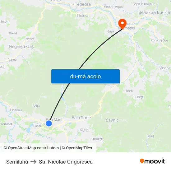 Harta de Semilună către Str. Nicolae Grigorescu