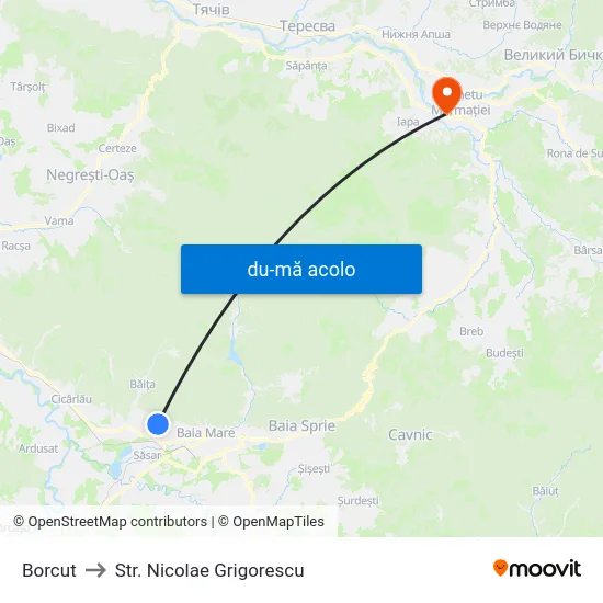 Harta de Borcut către Str. Nicolae Grigorescu