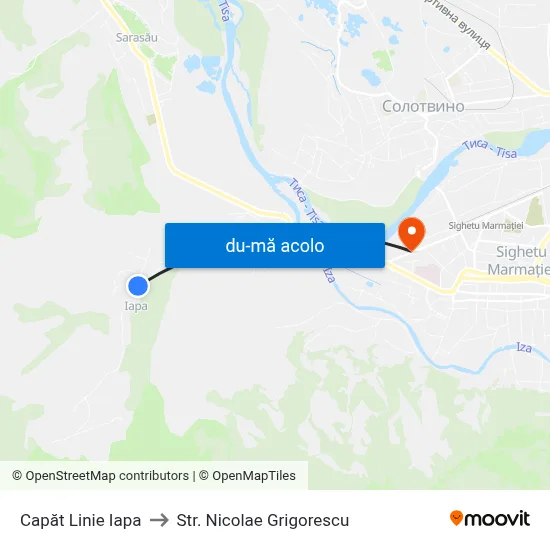Harta de Capăt Linie Iapa către Str. Nicolae Grigorescu
