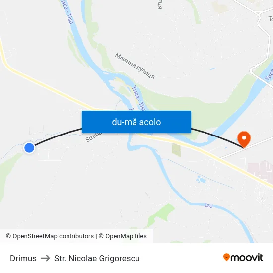 Harta de Drimus către Str. Nicolae Grigorescu