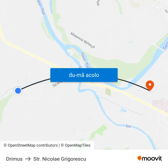Harta de Drimus către Str. Nicolae Grigorescu