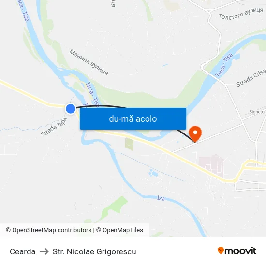 Harta de Cearda către Str. Nicolae Grigorescu