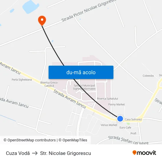 Harta de Cuza Vodă către Str. Nicolae Grigorescu