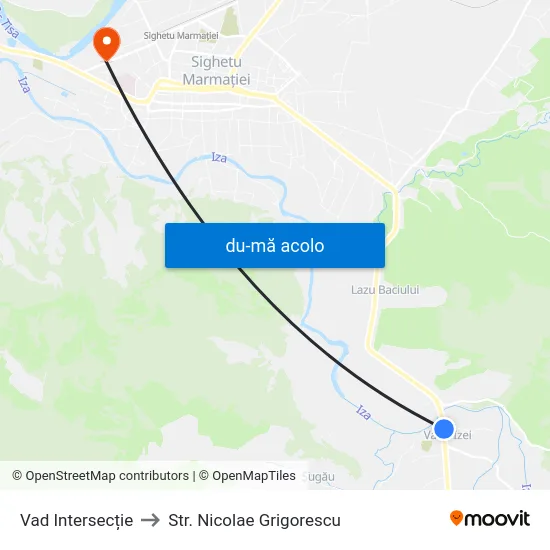 Harta de Vad Intersecție către Str. Nicolae Grigorescu