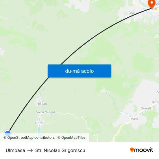 Harta de Ulmoasa către Str. Nicolae Grigorescu