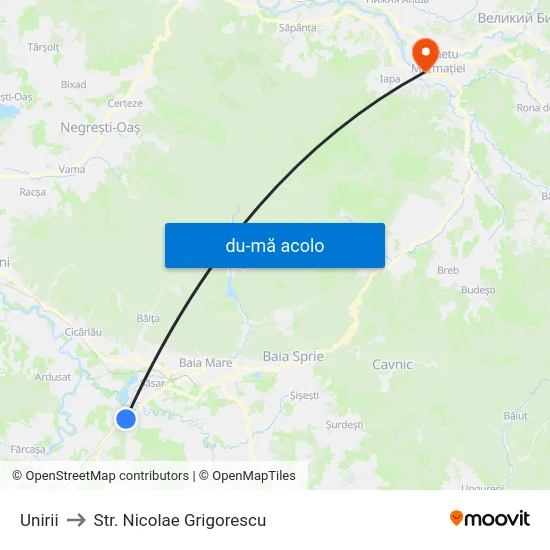 Harta de Unirii către Str. Nicolae Grigorescu