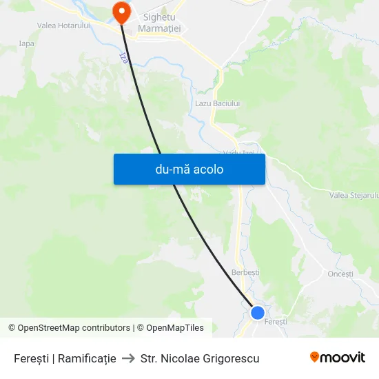 Harta de Ferești | Ramificație către Str. Nicolae Grigorescu