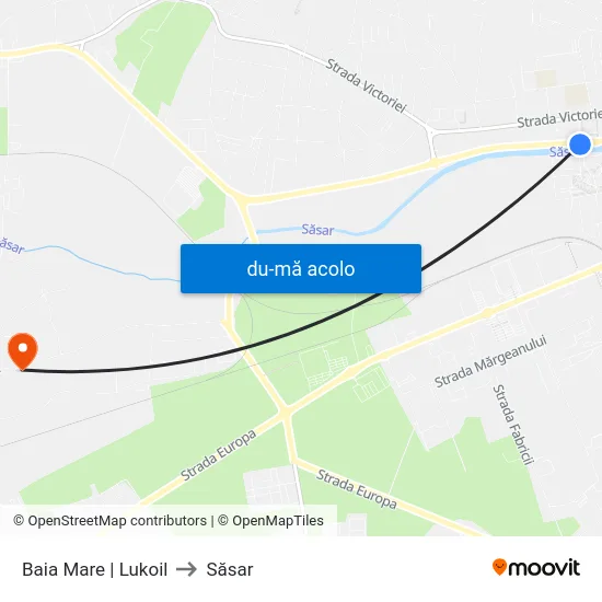 Harta de Baia Mare | Lukoil către Săsar