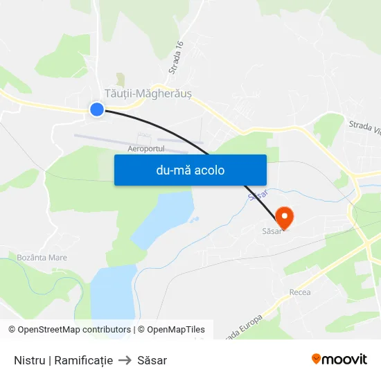 Harta de Nistru | Ramificație către Săsar