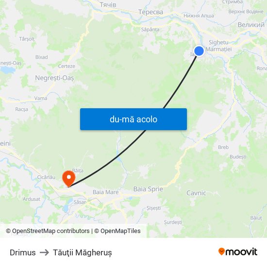 Harta de Drimus către Tăuţii Măgheruş
