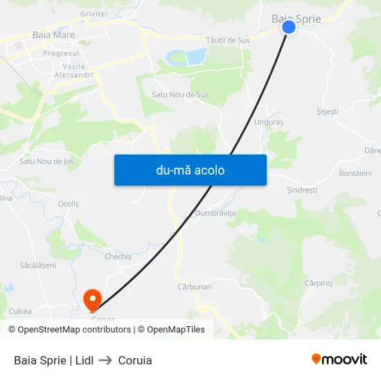Harta de Baia Sprie | Lidl către Coruia