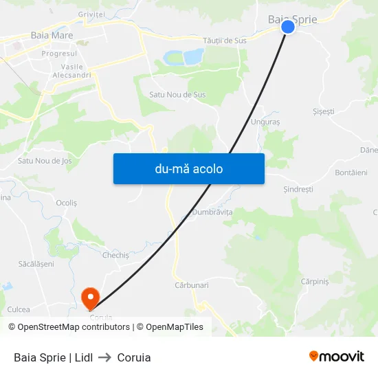 Harta de Baia Sprie | Lidl către Coruia