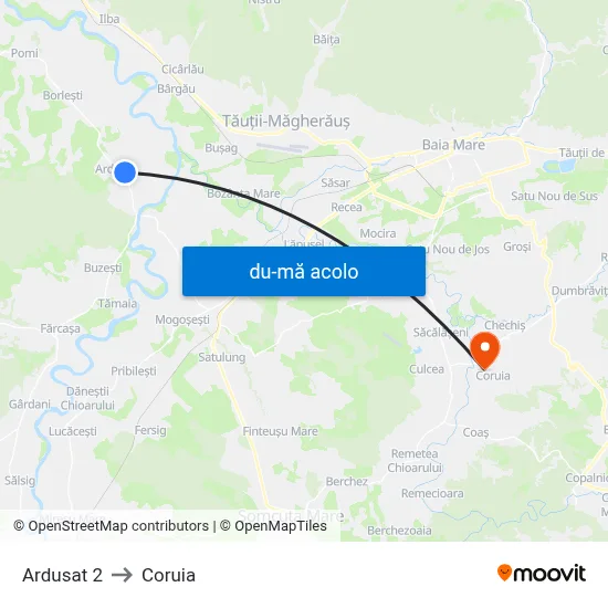 Harta de Ardusat 2 către Coruia