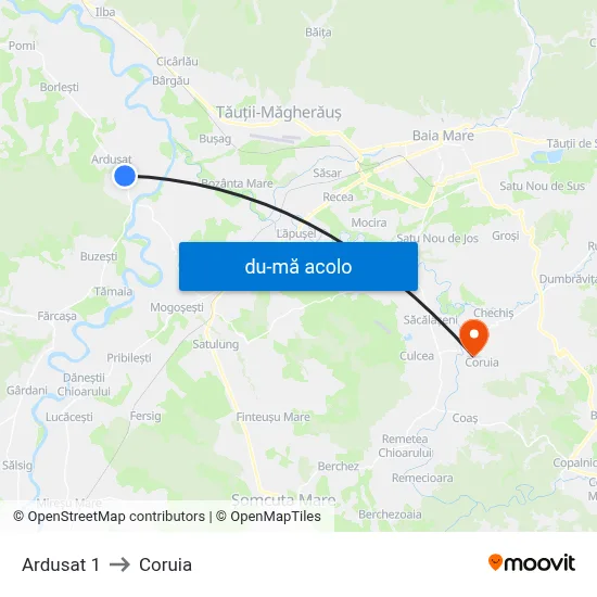 Harta de Ardusat 1 către Coruia