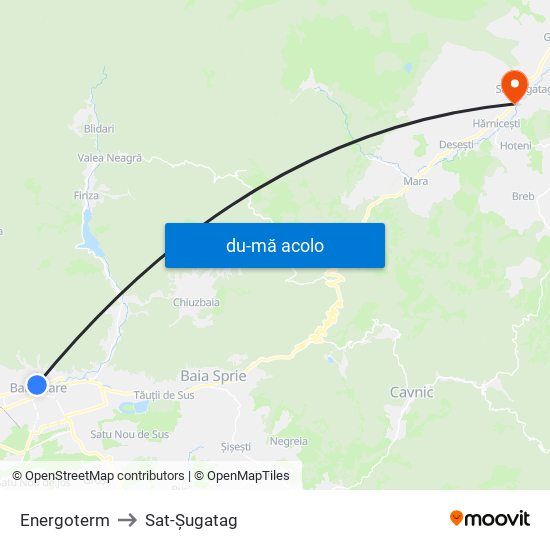 Harta de Energoterm către Sat-Șugatag