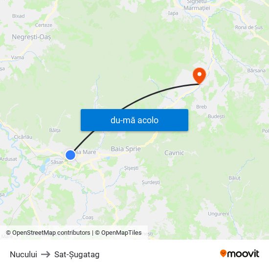 Harta de Nucului către Sat-Șugatag