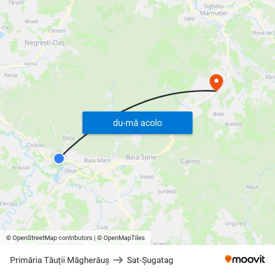 Harta de Primăria Tăuții Măgherăuș către Sat-Șugatag