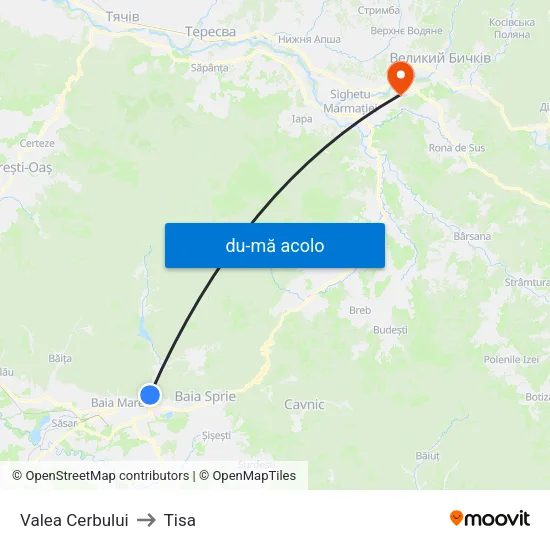 Harta de Valea Cerbului către Tisa