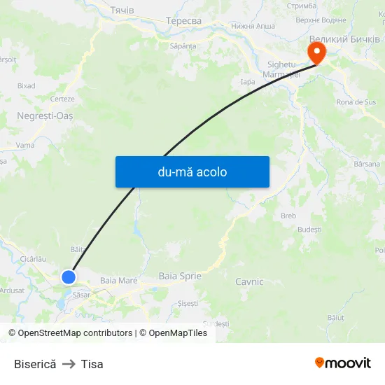 Harta de Biserică către Tisa