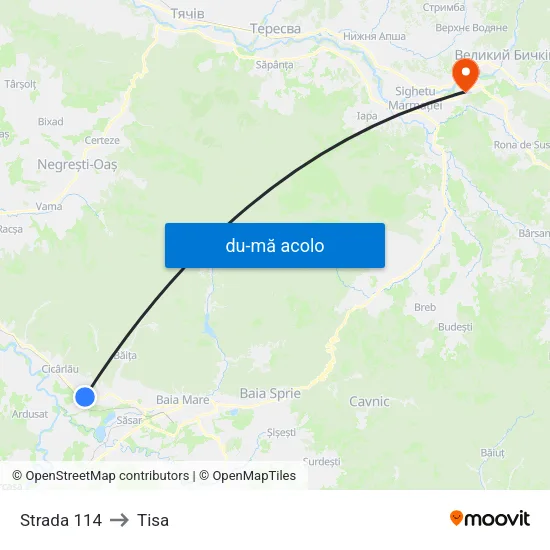 Harta de Bușag | Str. 114 către Tisa