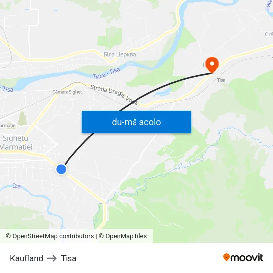 Harta de Kaufland către Tisa