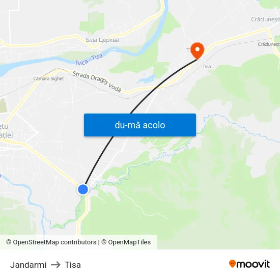 Harta de Jandarmi către Tisa