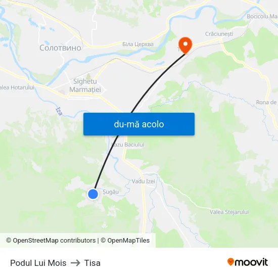 Harta de Podul Lui Mois către Tisa