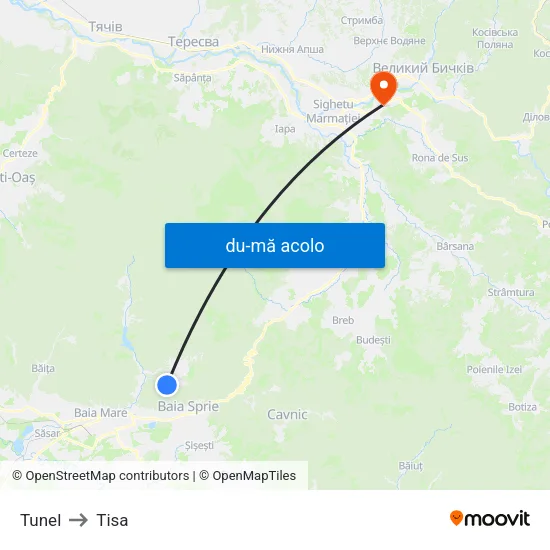 Harta de Tunel către Tisa