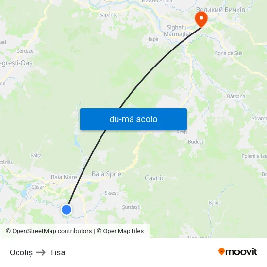 Harta de Ocoliș către Tisa