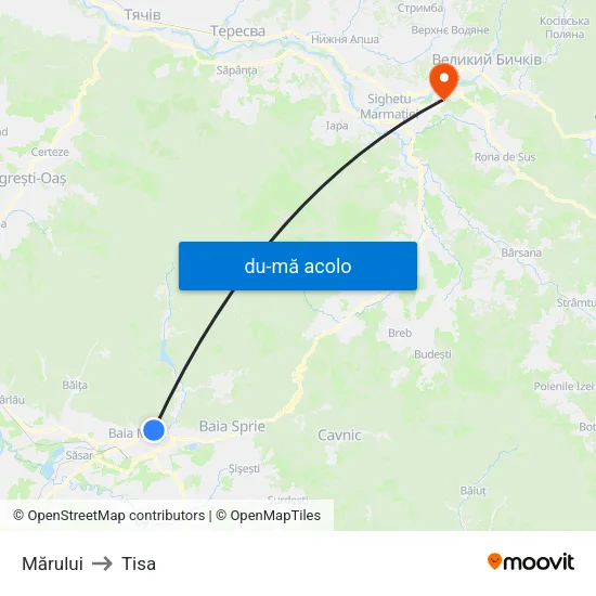 Harta de Mărului către Tisa