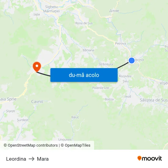 Harta de Leordina către Mara