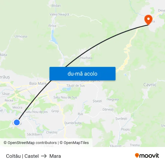 Harta de Coltău | Castel către Mara