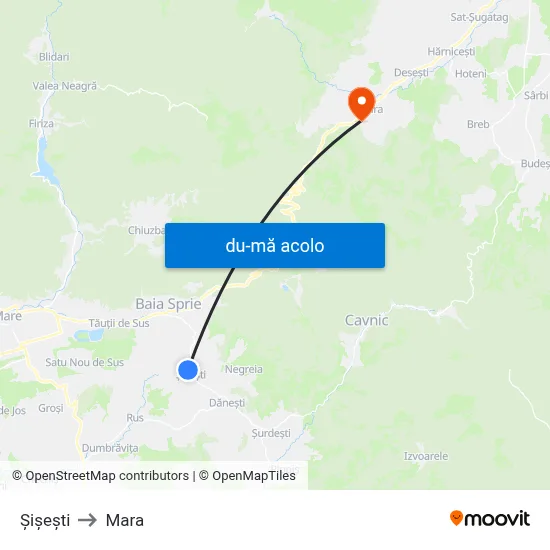 Harta de Șișești către Mara