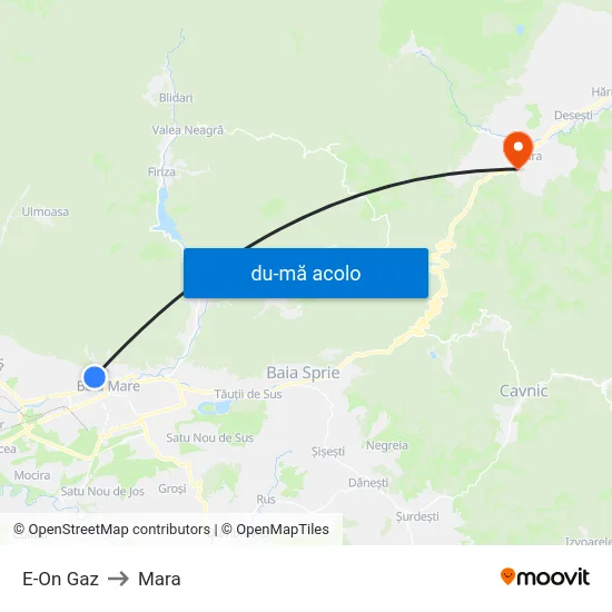 Harta de E-On Gaz către Mara