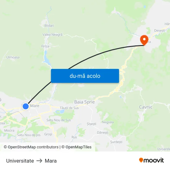 Harta de Universitate către Mara