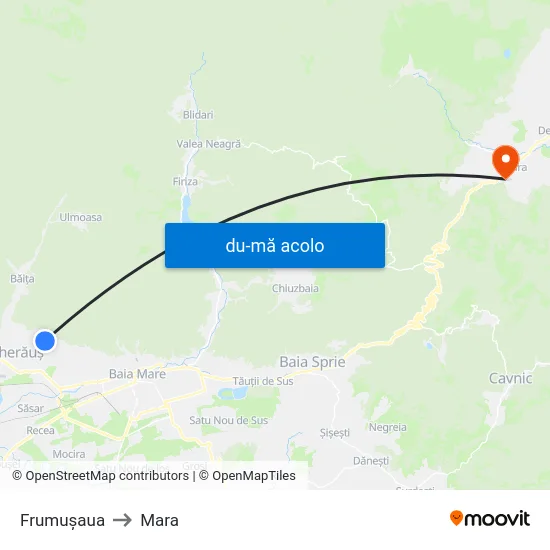 Harta de Frumușaua către Mara