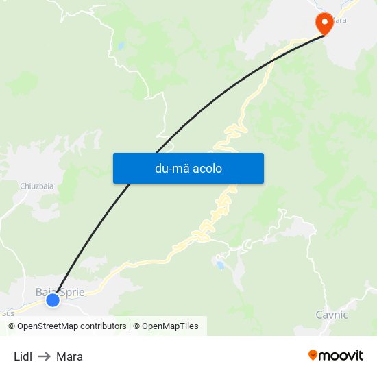 Harta de Lidl către Mara